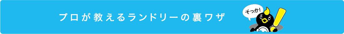 プロが教えるランドリーの裏ワザ